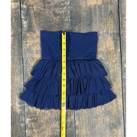 Children’s Place Girls Size 6 Tulle Tutu Blue Swiss Dot Ruffled Skirt! - Picture 2 of 7